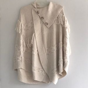 INC cream poncho Size Small/Medium